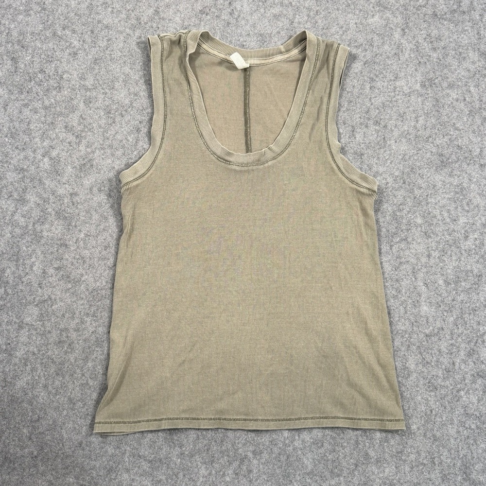 Intimately Free People U-Neck Sleeveless Tank Top Faded Green Size L